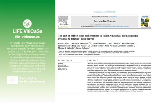 NEW Scientific Paper dedicated to LIFE VitiCaSe on "Sustainable Futures"